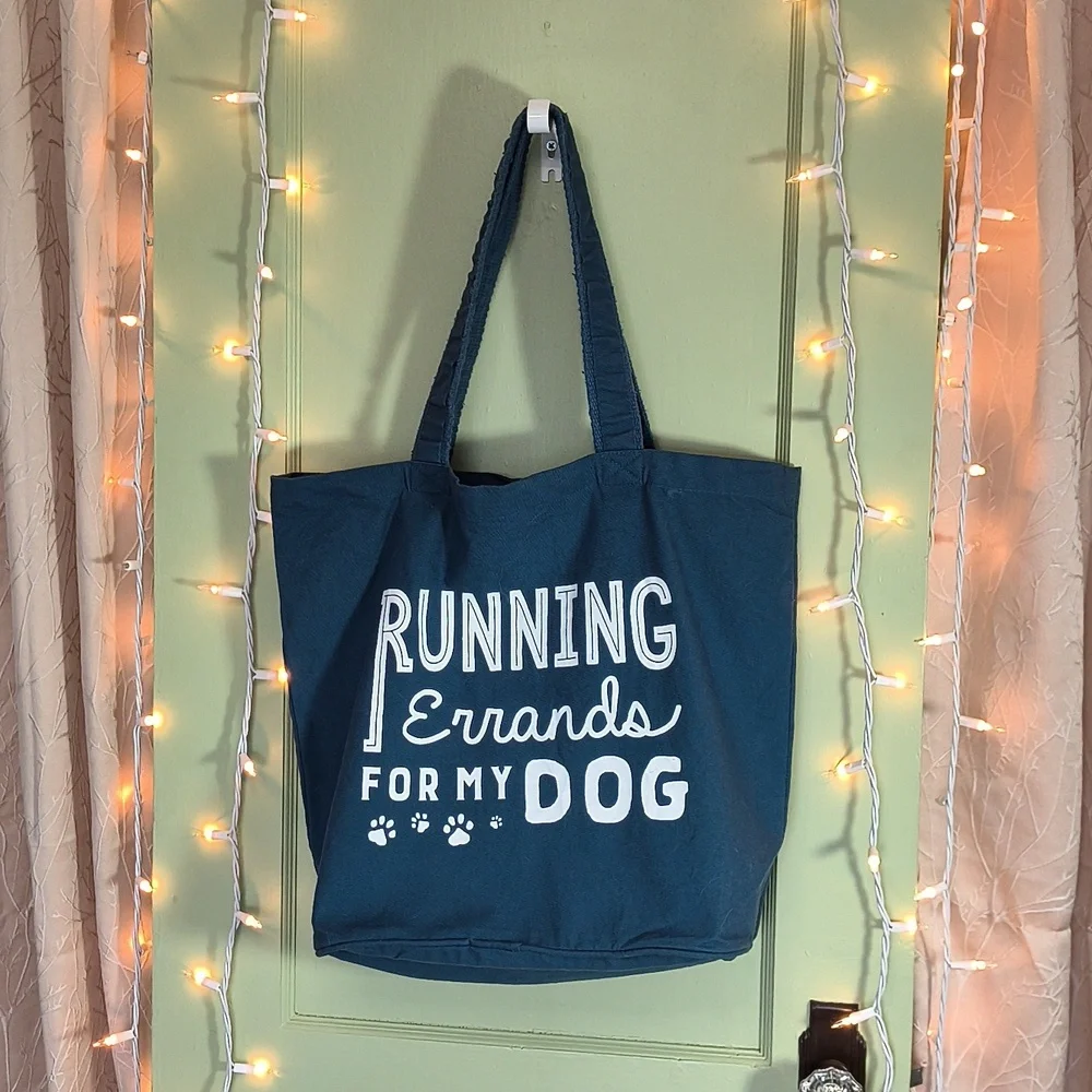 Dog - Signature Running Errands For My Dog Tote Dusty Country Blue